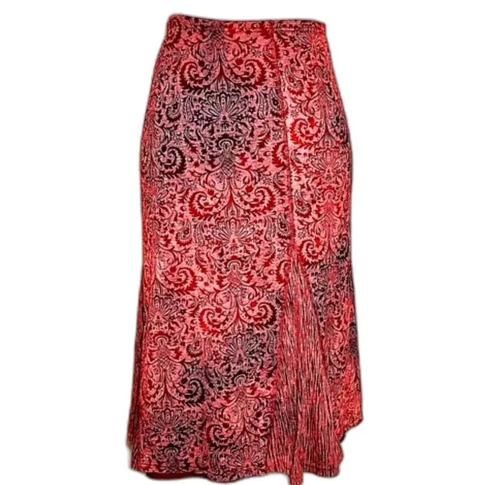 🌟 Vintage 90s Tribal A-Line Bias Skirt - Picture 1 of 5